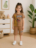 تیشرت و شلوارک طرح دانی لاکی کد ۸۴۱